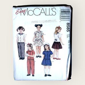 Vintage 1990s McCalls Sewing Pattern 8585 Girls Top Pants Skirt Size 6-8 Uncut